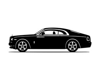 Rolls Royce Wraith Vector Clipart: Luxury Car Illustration (PNG, EPS, AI)