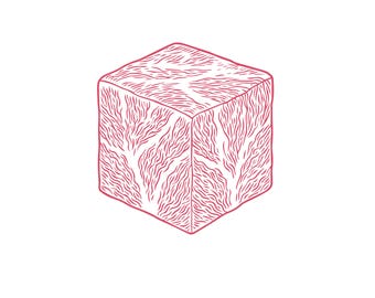 Wagyu Beef Cube Vector: Gourmet Food Illustration (PNG, EPS, AI)