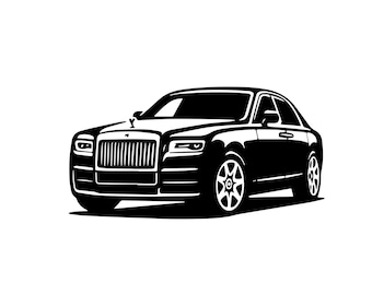 Rolls Royce Ghost Vector: Luksusowy samochód w formie clipartu (AI, EPS, PNG)