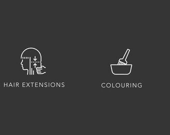 Zestaw ikon salonów piękności w trendach Elementy sieciowe Zestaw wektorowy