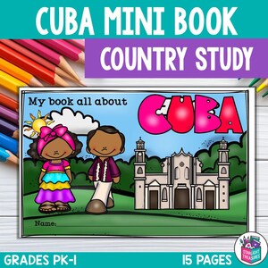 Cuba Mini Book for Early Readers - A Country Study, Cuba Country Study