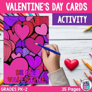 Valentinstagskarten zum Ausmalen - Valentinstag, Feiertagskarten zum Ausmalen für Kinder