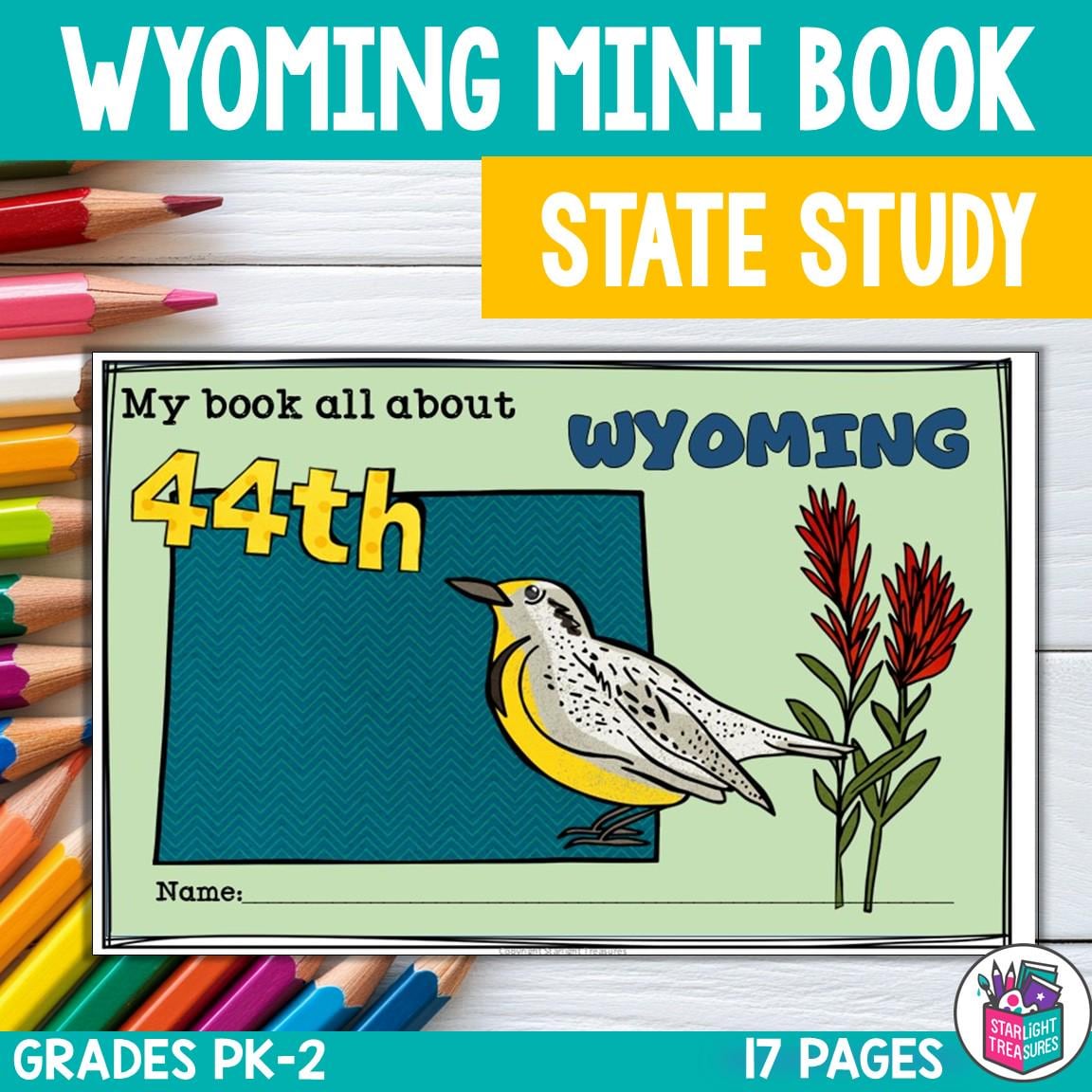 Wyoming Mini Book for Early Readers - A State Study - Etsy
