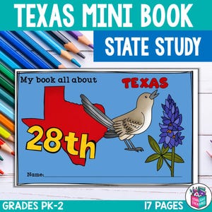 Texas Mini Book for Early Readers - A State Study