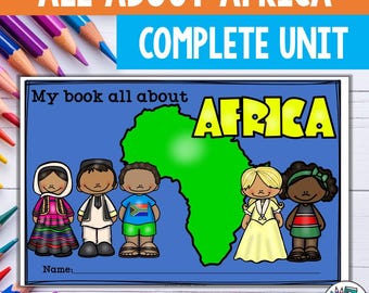 Africa Continent Activity, Early Readers Complete Unit (Digital Download)