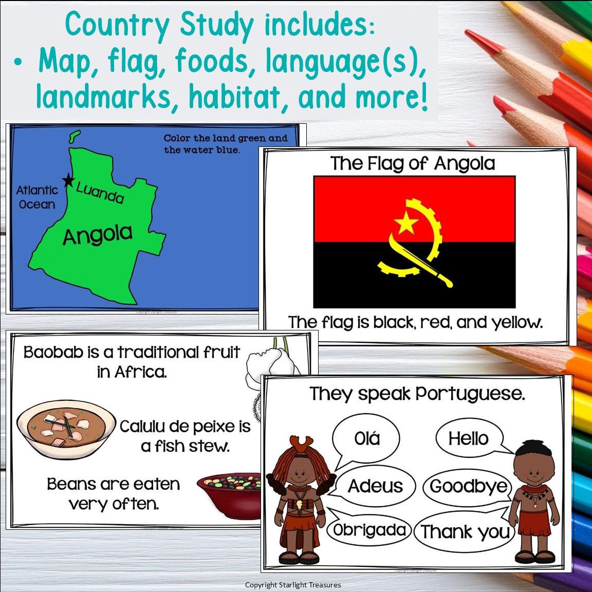 Angola Mini Book for Early Readers - A Country Study - Etsy
