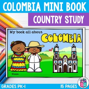 Colombia Mini Book for Early Readers - A Country Study Colombia Activity
