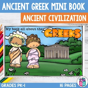 Mini-livre sur la Grèce antique pour les premiers lecteurs - Activités sur les civilisations anciennes