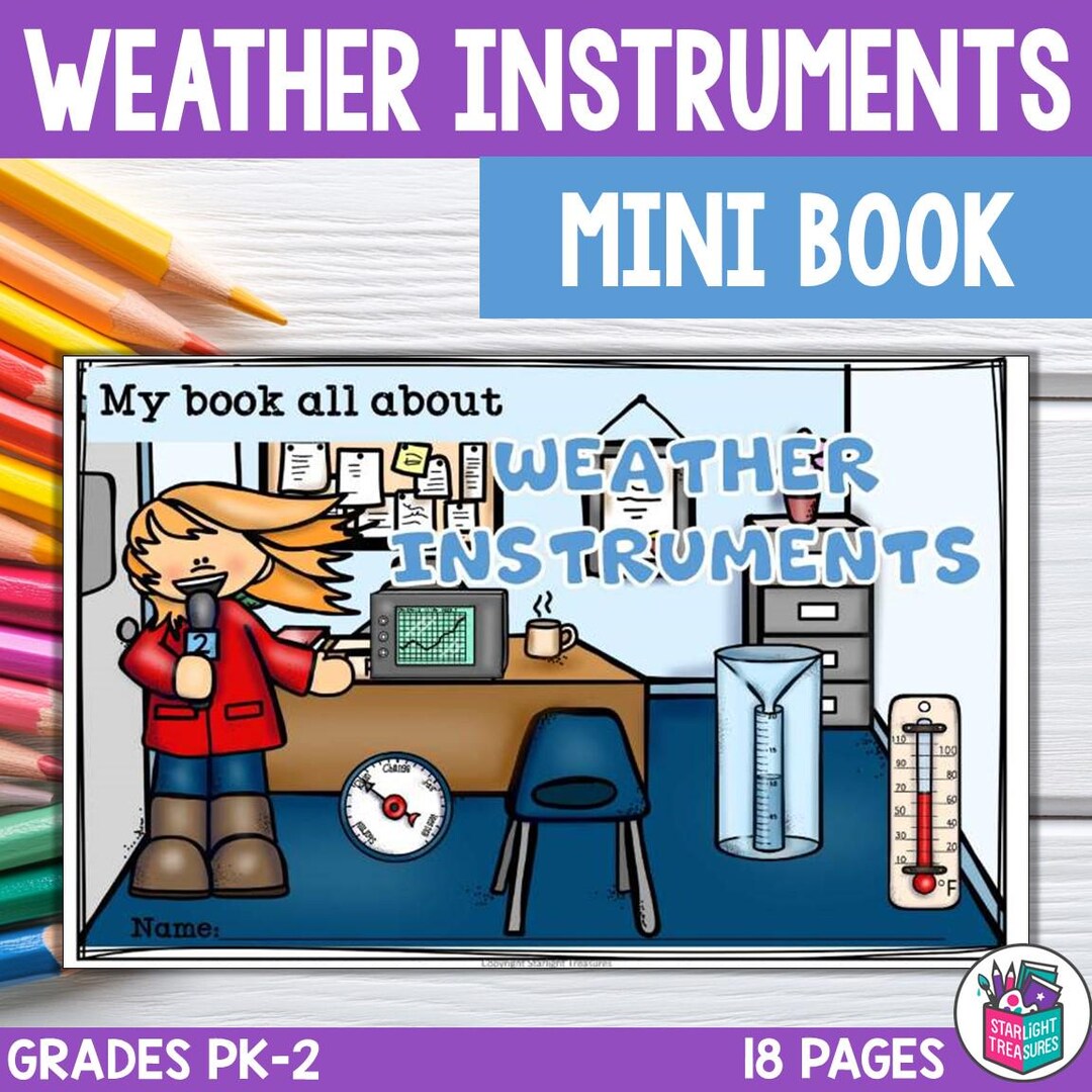 Weather Instruments Mini Book: for Early Readers Activity (digital ...