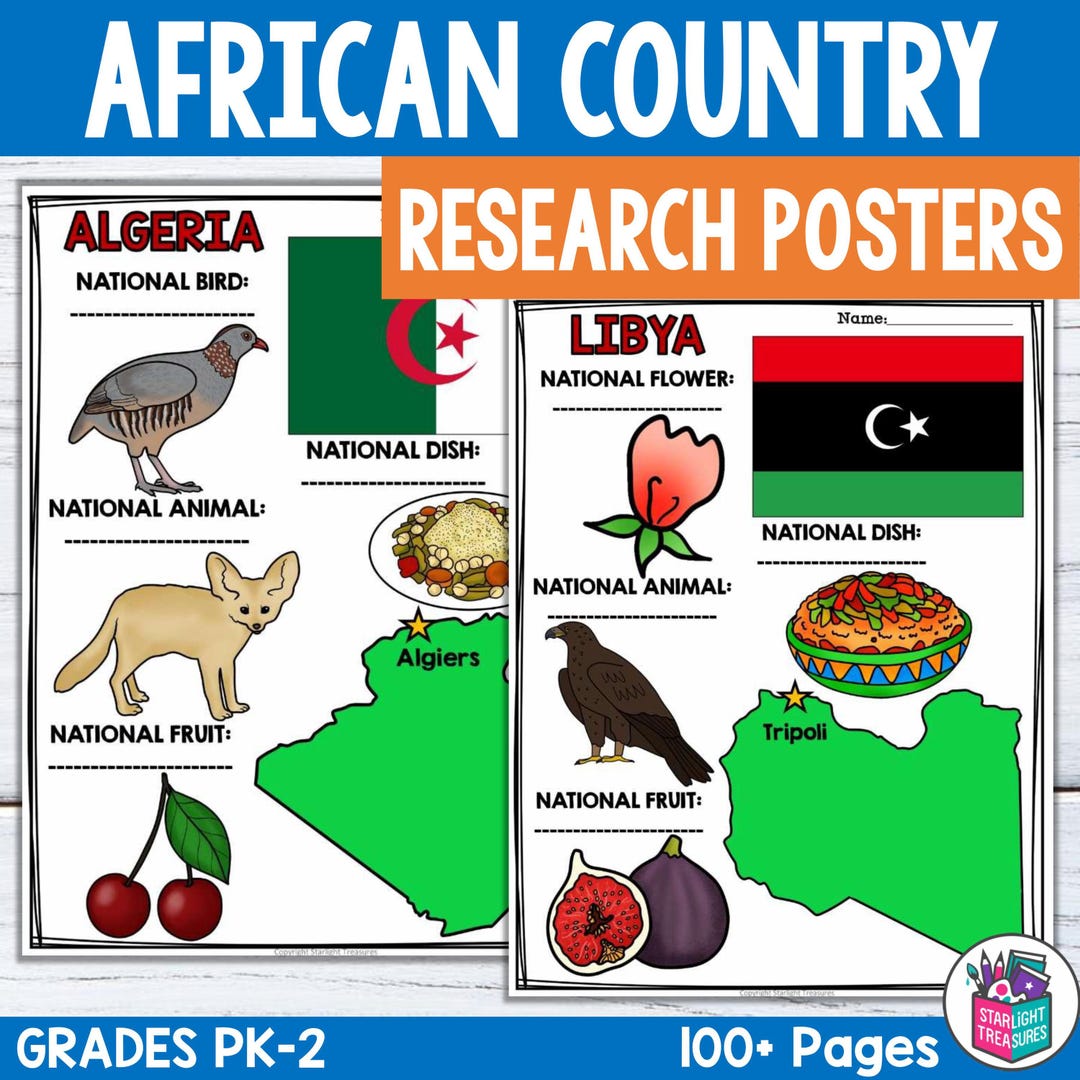 Africa Countries Research Posters - African Country Research Project ...