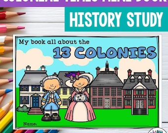Minilibro de la época colonial para primeros lectores: ¡13 colonias, trabajos coloniales y más!
