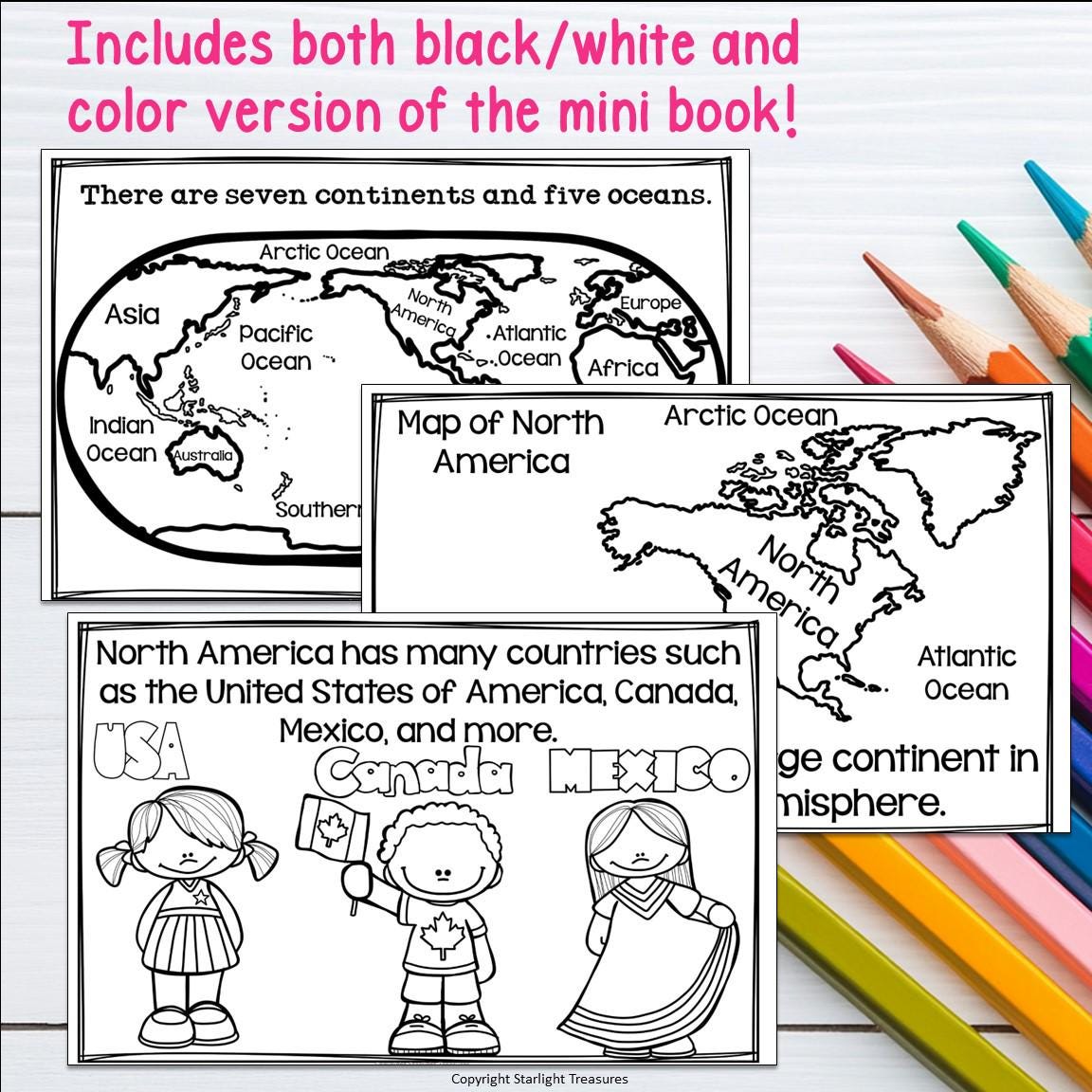 All About North America Complete Unit With Activities for Early Readers ...
