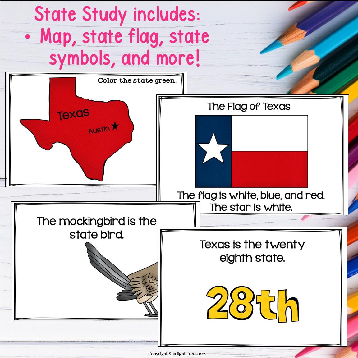 Texas Mini Book for Early Readers - A State Study - Etsy
