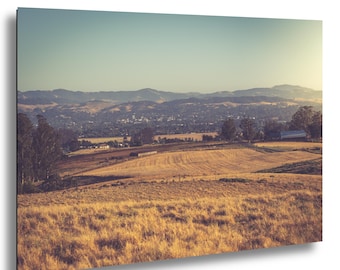 Sonoma County Landscape Print: Golden Hills, California Farmhouse Wall Art