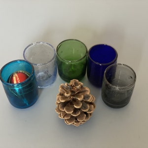 Maison Zoe 6-pieces 2 cl shot set made of recycled glass, diameter4 cm, height5 cm, 100% handmade, colorful shot glasses image 8