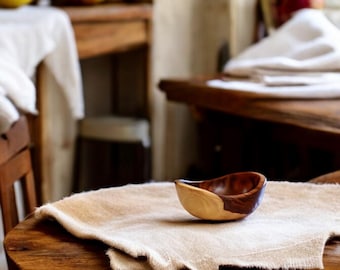 Maizon Zoe Fruit Bowl made of sheesham wood - salad bowl in various designs - food-safe wooden bowl - noble and robust