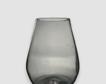 Jarrón de cristal Maison Zoe Dora - Jarrón de flores de vidrio reciclado de colores con una gran abertura - Jarrón soplado a boca - Decoración y Bodas