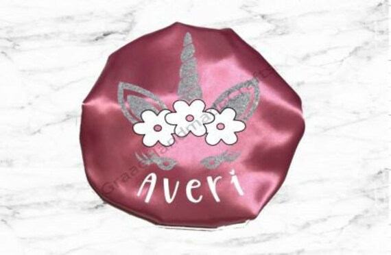 Unicorn Satin Bonnet Natural Hair Bonnet Adjustable Satin Etsy