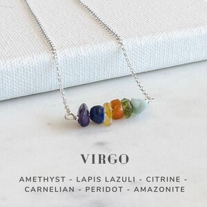 Naszyjnik z kryształami Virgo ze srebra próby 925, biżuteria astrologiczna ze znakiem zodiaku