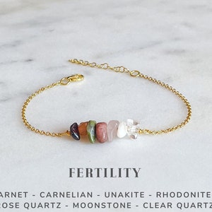 Bracelet de fertilité ultime, cadeau d'infertilité, essai de conception de bracelet de guérison par le cristal, soutien pour FIV image 1