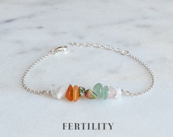 Fertility Bracelet Sterling Silver, Pregnancy Protection Bracelet, Fertility Gift