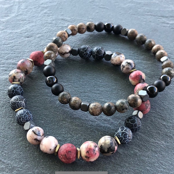 Anxiety Calming Bracelet Men, Healing Crystal Zen Jewelry, Stress Relief Mens and Womens Bracelet, Brother Gift for Men, Protection Bracelet