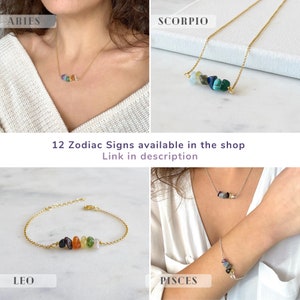 Leo Crystals Necklace Sterling Silver, Zodiac Sign Astrology Jewelry Gifts image 3