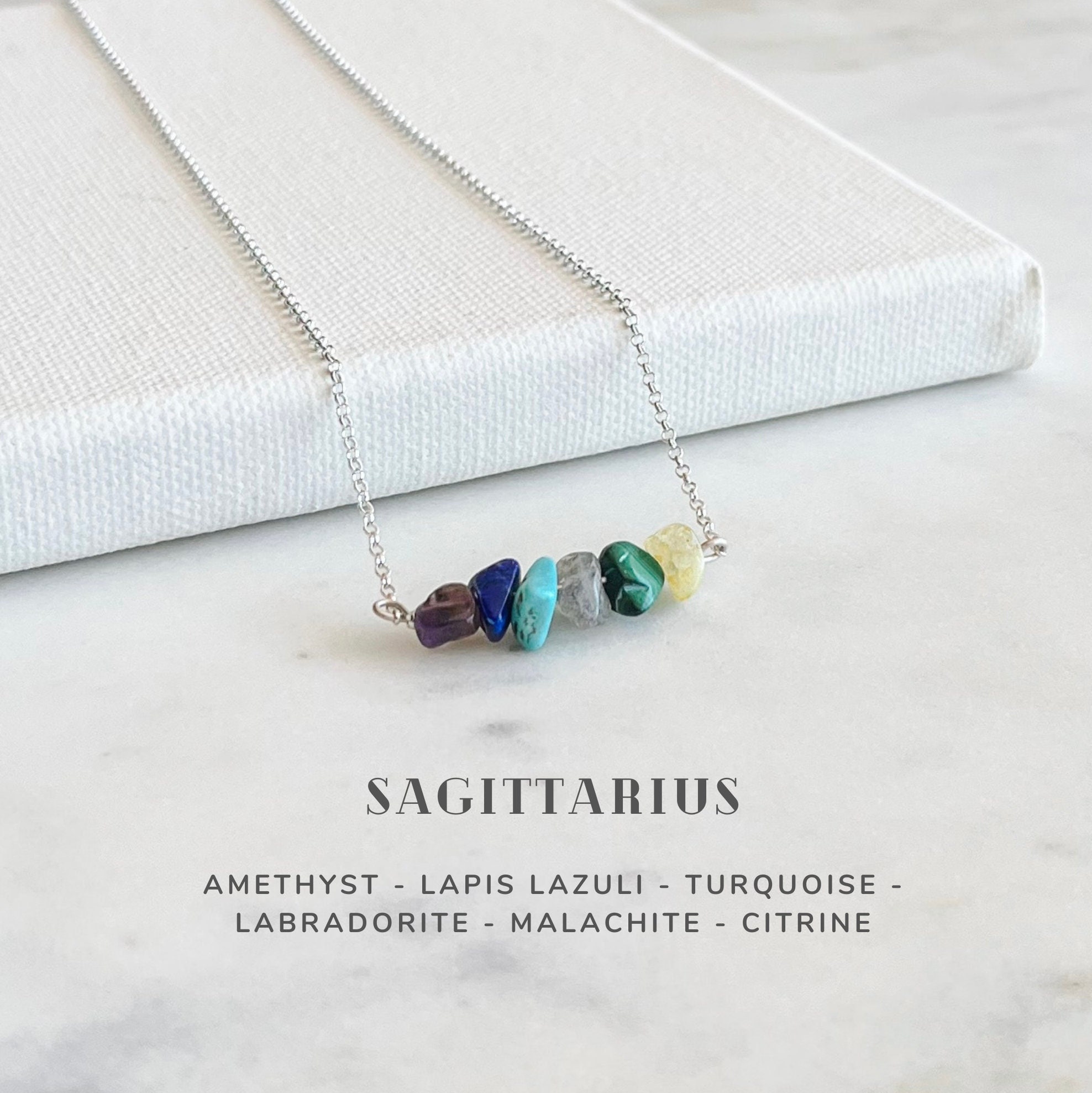Sagittarius on sale crystal necklace