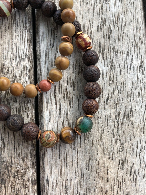 Buy Tibetan Agate Anxiety Bracelet Men Healing Crystal Zen