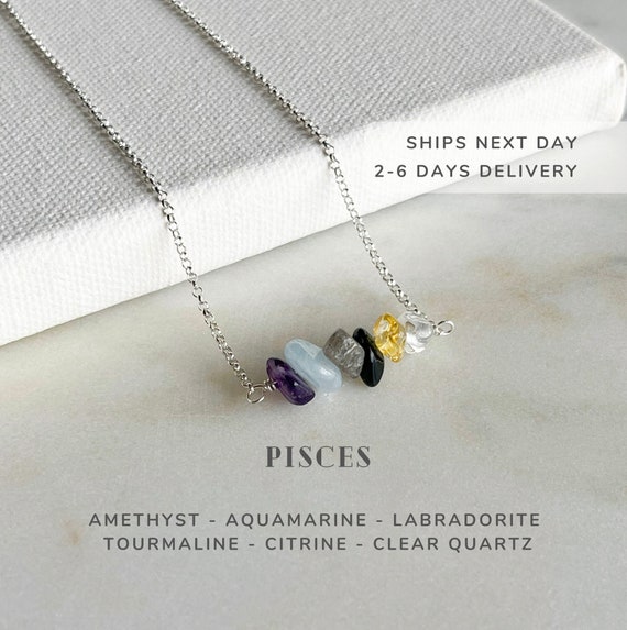 Pisces 2024 gemstone necklace