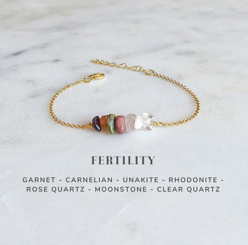 Bracelet de fertilité ultime, cadeau d'infertilité, essai de conception de bracelet de guérison par le cristal, soutien pour FIV image 1