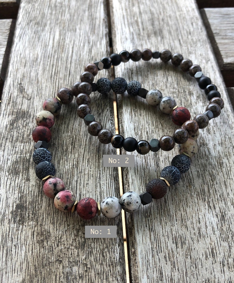 Anxiety Calming Bracelet Men Healing Crystal Zen Jewelry Etsy