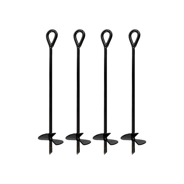 Ashman Ground Anchor 40 Inches in Length and 10MM Thick in Diameter, Ideal for Securing Animals, Tents, Canopies, Sheds, Swing Sets, 4 Pack