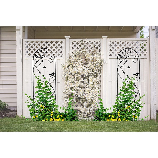 Ashman Heavy Duty Trellis for Garden and Climbing Plants and Vines, Great for Ivy, Roses, Clematis - 46 inches Tall, Bird Design - Pack of 4
