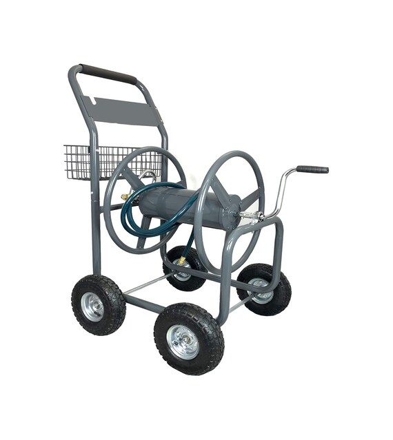 Ashman Garden Hose Reel Cart 4 Wheels Portable Garden Hose Reel