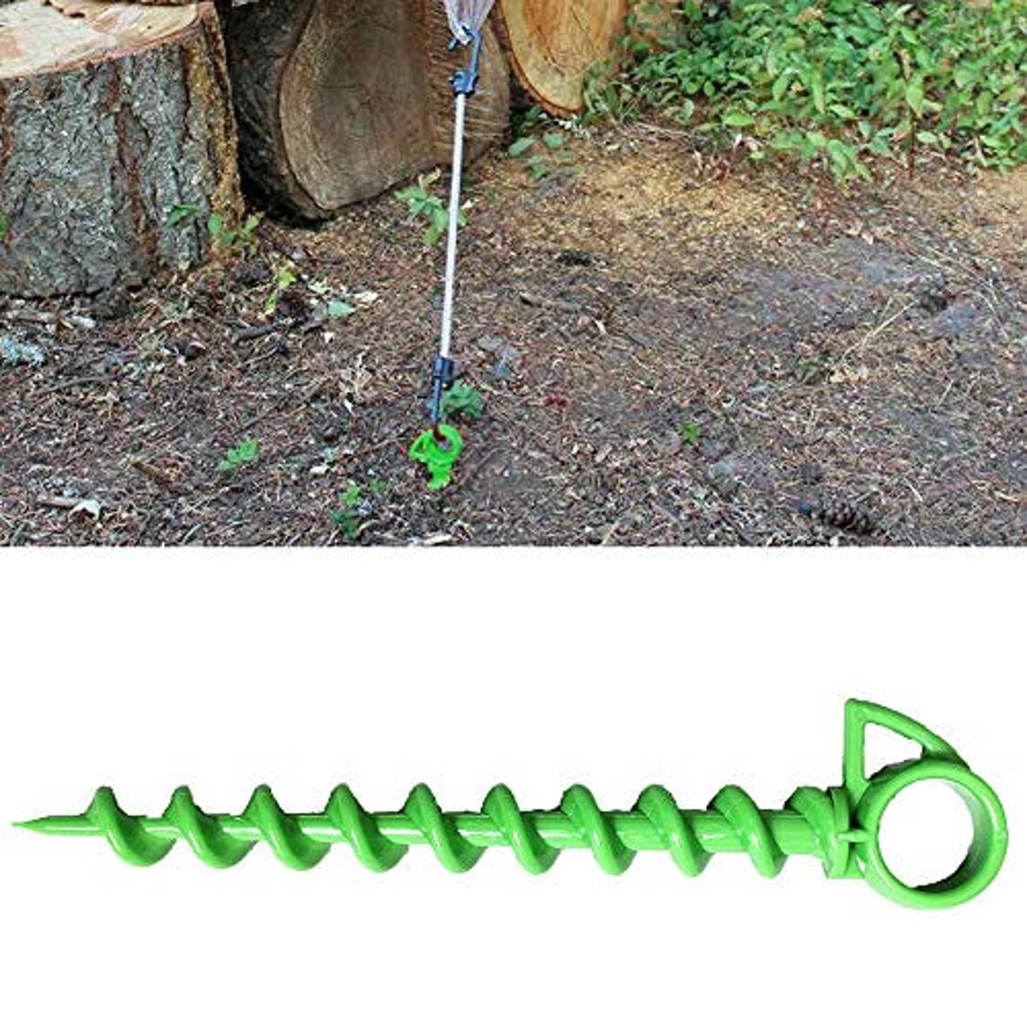 Ashman 9.5 Inch Plastic Spiral Ground Anchor Green Color Etsy