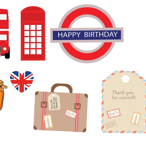 London icons Clipartbirthday party png file - Custom Print Your Own Party