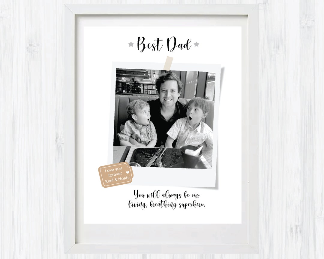 Best Dad Photo Frame Digital Personalised Fathers Day Gift Daddy Gift