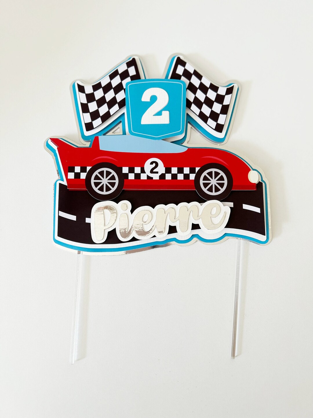 Racing Car Cake Topper Vintage Car Topper Cars Birthday Etsy