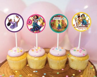 Personliga Encanto-muffinstoppare: Madrigal-födelsedagsfestdekoration