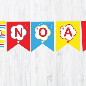 Plim plim Personalised Bunting - plim plim favour-  bunting birthday party