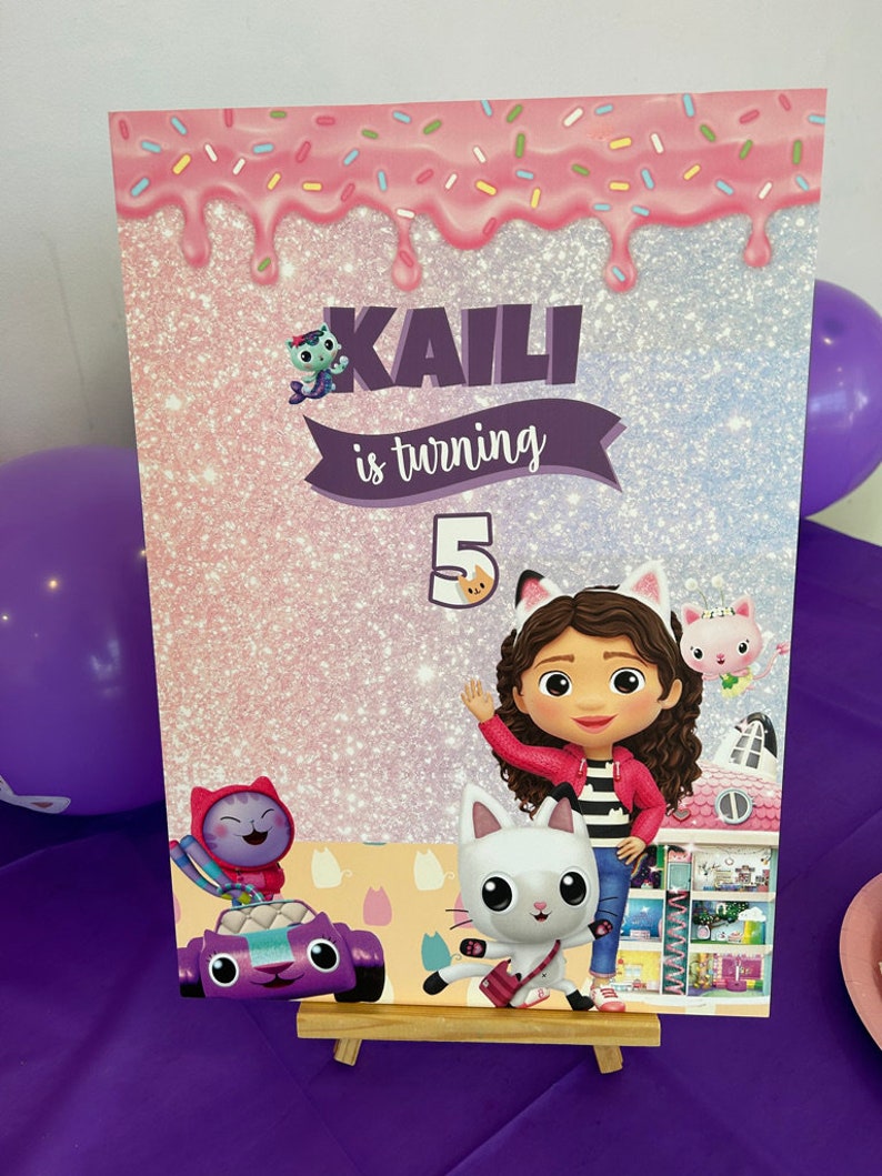 Gabbys Dollhouse Cake Topper Gabby Dollhouse Party Decoration Gabby