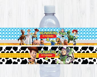 Etiqueta para botella de agua de Toy Story: Recuerdos personalizados para fiesta de cumpleaños (descarga digital)