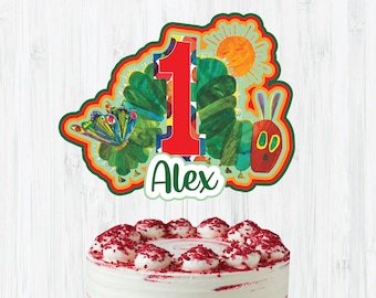 Personalized Very Hungry Caterpillar Cake Topper (Digital PDF & PNG)