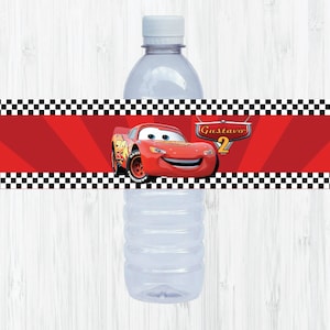 カーズライティングマックイーンパーソナライズウォーターラベル