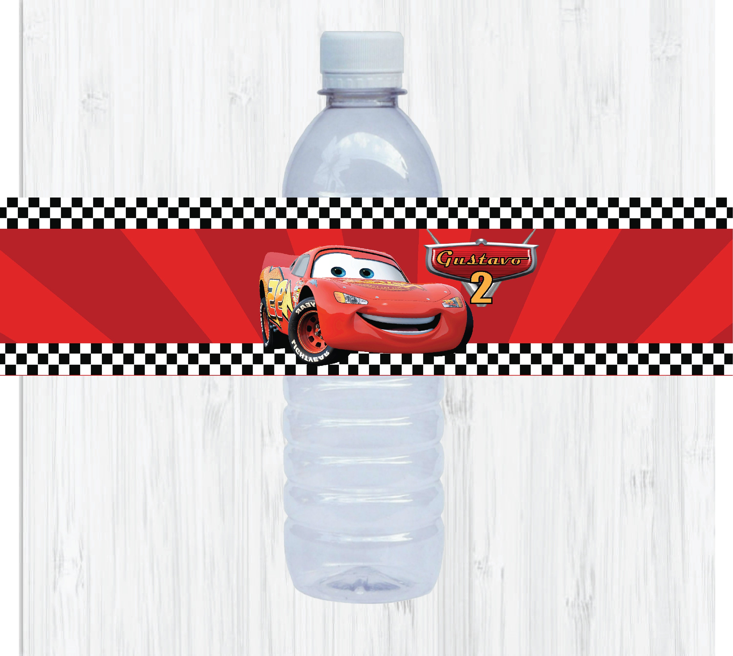 24pcs Pixar Cars Lightning McQueen Theme Water Bottle Sticker Kids