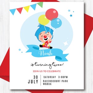 Plim plim birthday invite - plim plim favor - plim plim personalised party decoration - circus birthday