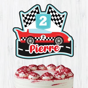 Digital Car Cake Topper - Racing Car Birthday Cake- Formula 1 Cake topper - Cars birthday