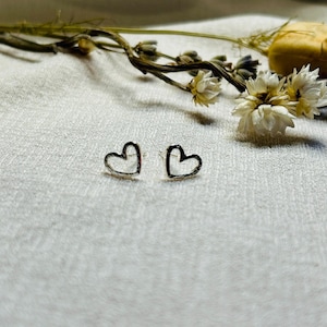 Herz Ohrstecker, Herz Ohrringe, Herzchen Ohrstecker, Braut, Hochzeit, Verlobung, Schmuck, Liebe, Valentinstag, zierlich, Geschenk, Silber