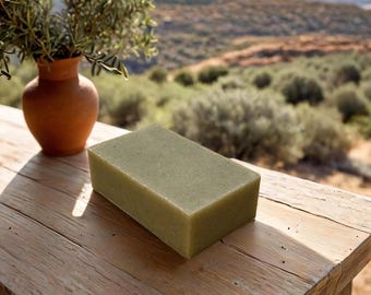 Cretan Olive & Clay – Tea Tree Rosemary Lavender Soap | Cold Process | Organic Ingredients | Botanical | Handmade | Greek Islands Collection